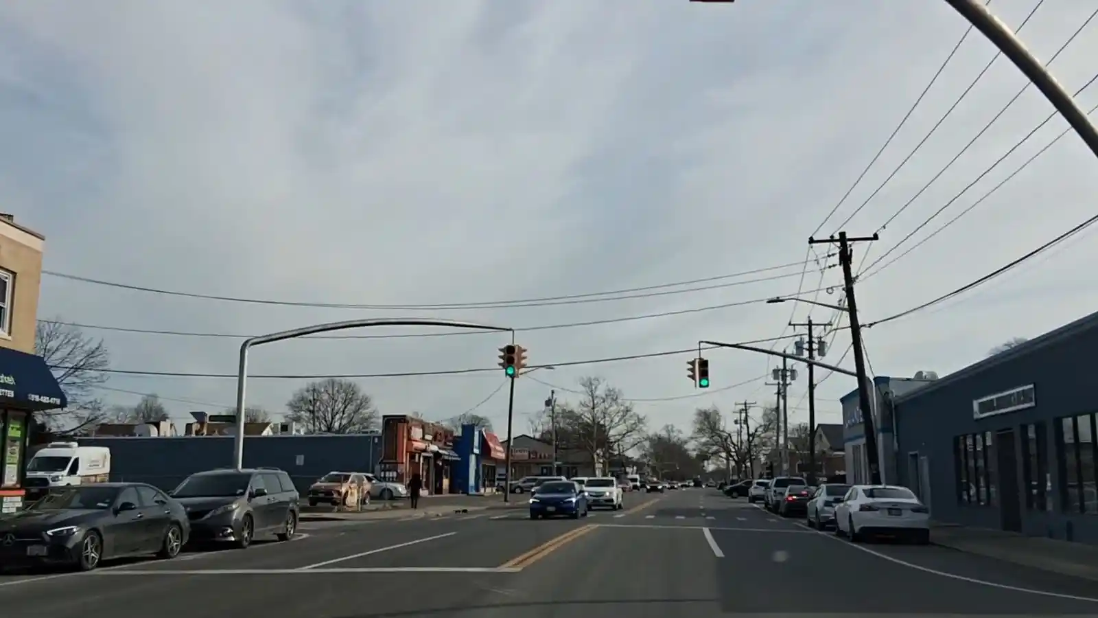 Nassau County, Long Island commercial street in the Westbury, NY service area